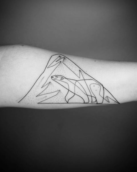 Минималистичные татуировки одной непрерывной линией (30 фото)